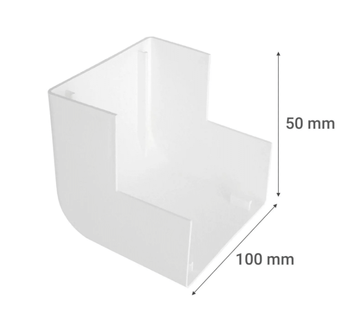 ANGULO CURVA EXTERNA PARA CANALETA PVC 100 X 50 MM - Imagen 2
